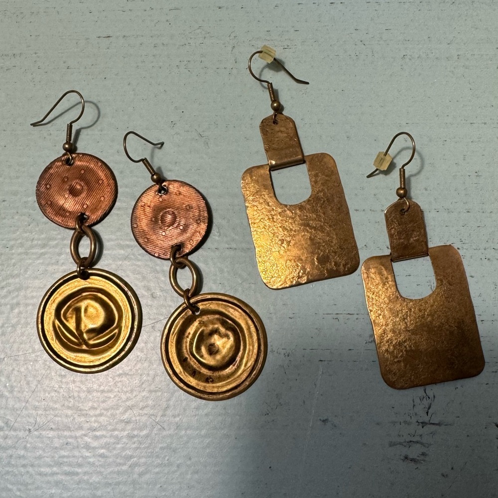 Twisted Silver Earrings - 2 pair. Gently used condition